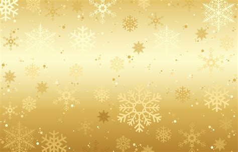 Wallpaper Winter Snow Snowflakes Background Golden Gold Christmas