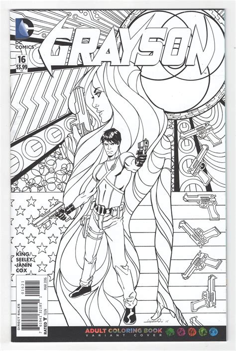 Grayson 16 Aaron Lopresti Variant Cover 2016 Adult Coloring Books