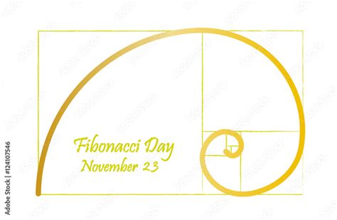 Fibonacci Day November 23 Stock Vector Adobe Stock