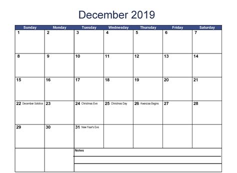 December 2019 Calendar With Holidays Us Uk Canada Australia India