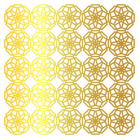 Gambar Corak Islamik Emas Pola Batik Islami Ramadhan Ornament Design