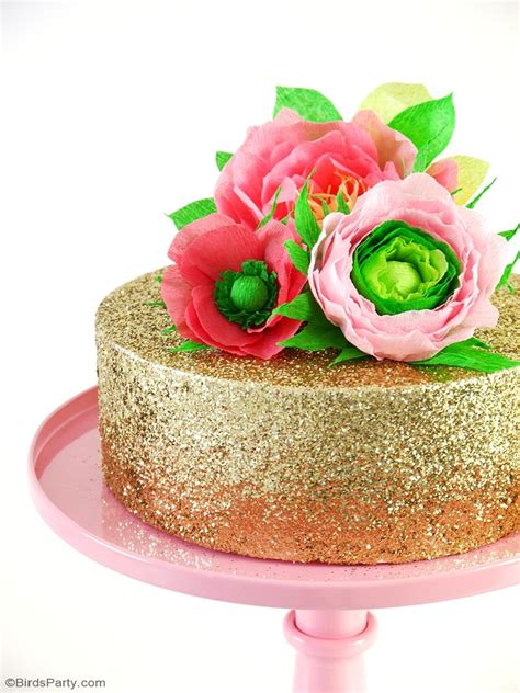 Diy Paper Flower Cake Toppers Party Ideas Party Printables Blog