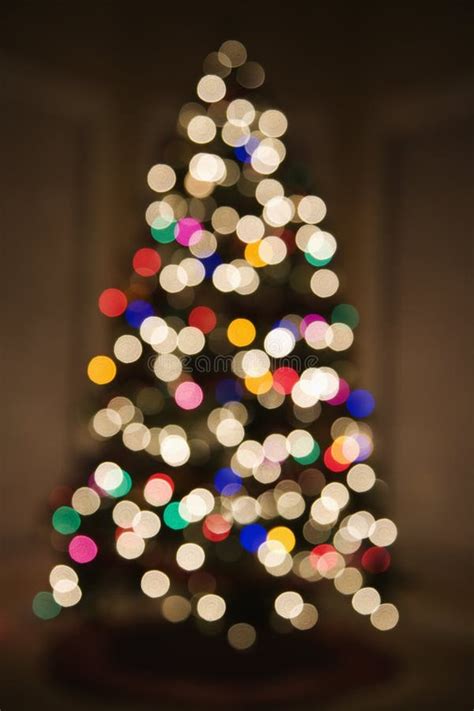Blurred Christmas Tree Lights Stock Image Image Of Photograph