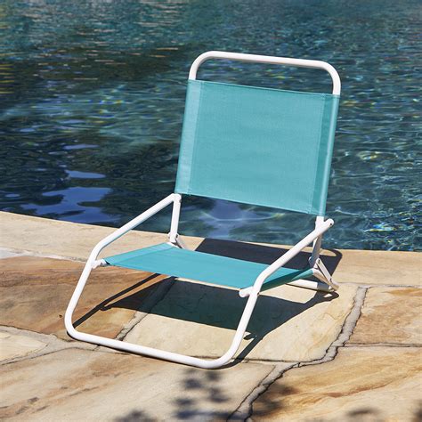 The chair is designed with a wider seat and taller back for additional comfort. Low Back Beach Chair - Blue - Outdoor Living - Patio Furniture - Chairs & Recliners