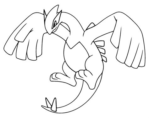 Lugia Pokemon Coloring Page Coloring Pages 4 U