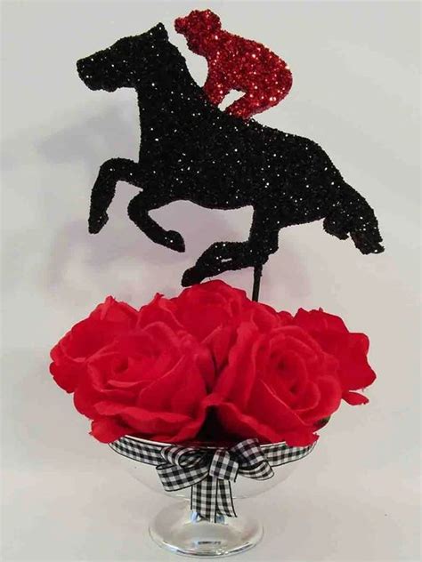 Silk Roses Kentucky Derby Or Horse Themed Centerpiece Kentucky Derby