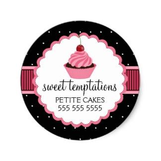 Make a sticker logo design online with brandcrowd's logo maker. 3.8cm Whimsical Bakery Cupcake Pink Stickers-in Stickers ...