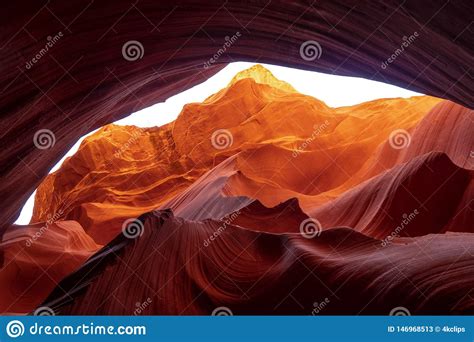 Antelope Canyon Amazing Colors Of The Sandstone Rocks Stock Image