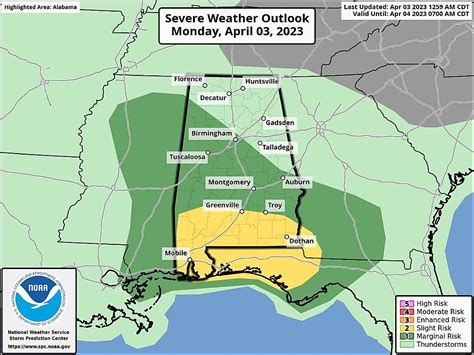 Likely Severe Thunderstorms In West Central Alabama Later Today