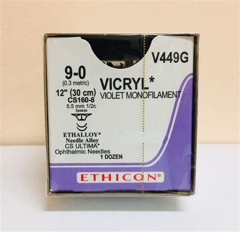Ethicon V449g Coated Vicryl Suture Ultima Spatula Absorbable Cs160