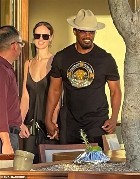 Jamie Foxx Looks Delighted As He Holds Hands With Glamorous Girlfriend Alyce Huckstepp During