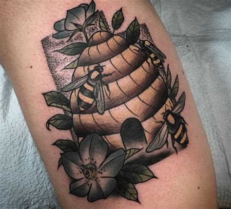 Beehive Tattoo By Goodtimestattoo Bee Tattoo Meaning Bee Tattoo