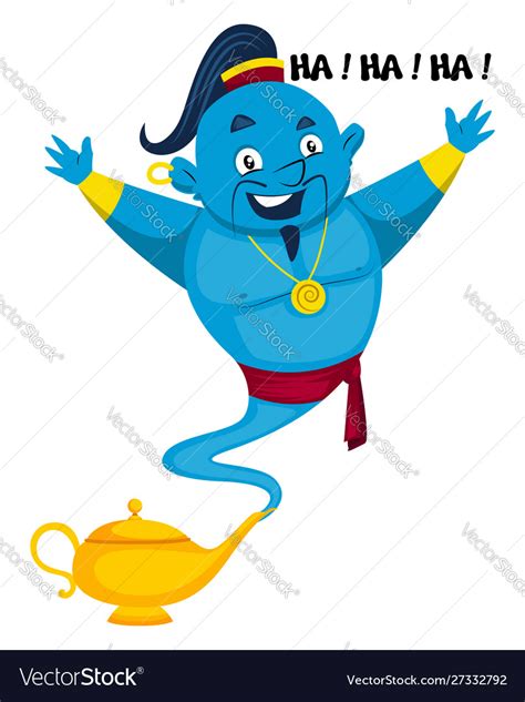 Genie Smiling On White Background Royalty Free Vector Image