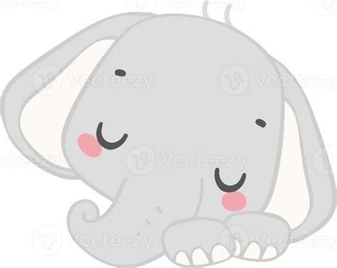 Cute Elephant Kawaii Baby Elephant 29604587 Png