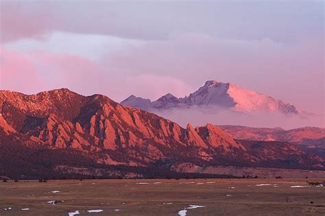 Front Range Sunrise The Flatirons And Longs Peak By Aaron Spong