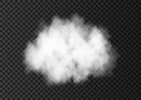 Premium Vector White Smoke Cloud Isolated On Transparent Background