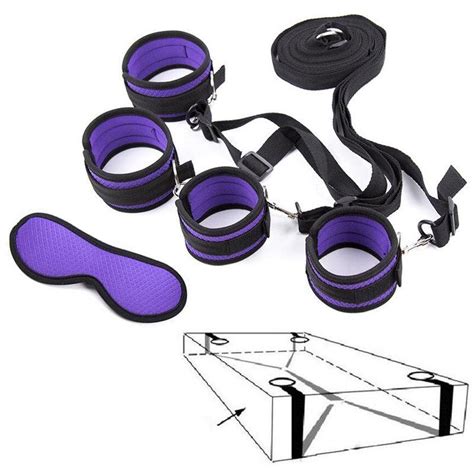 Under Bed Bdsm Bondage Restraints System Sex Handcuffs And Ankle Cuffs