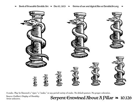 Serpent Traceable Heraldic Art