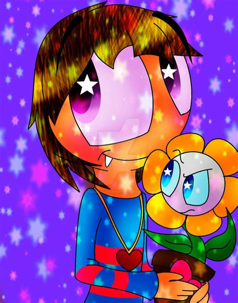 Flowey And Frisk By Tailsdollterror On Deviantart