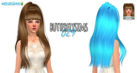 Sims 4 Hairs Nessa Sims Butterflysims 029 Hair Retextured