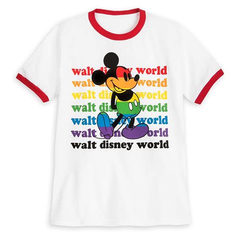 Rainbow Disney Collection Mickey Mouse Ringer T Shirt For Kids — Walt