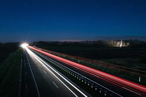 Highway At Night Free Stock Photo Picjumbo
