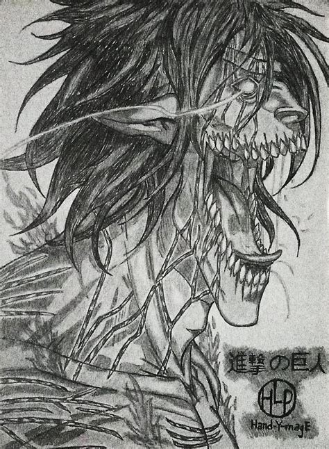 Eren Yeager Titan And Rogue Titan Shingeki No Kyojin Drawn By Handy Y Mage Danbooru