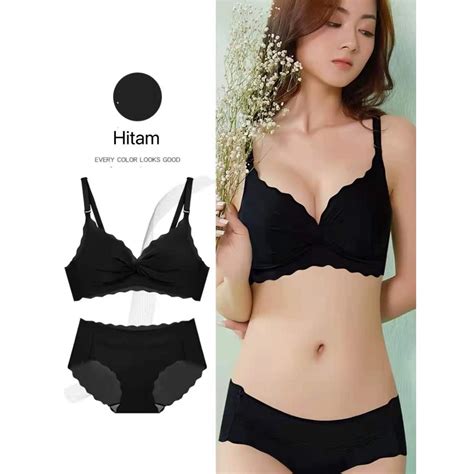 Jual Fairygirl Id Set Bra Celana Dalam Wanita Model Tanpa Kawat Bahan