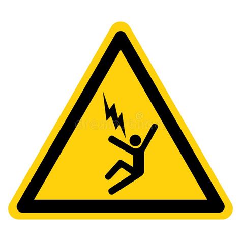 Warning Electrocution Risk Symbol Sign Vector Illustration Isolate On