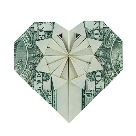 Easy Dollar Bill Origami Easy Money Origami Heart Folding Earn Money