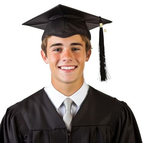 Premium Ai Image Graduating University Student Male Smiling Wearing A