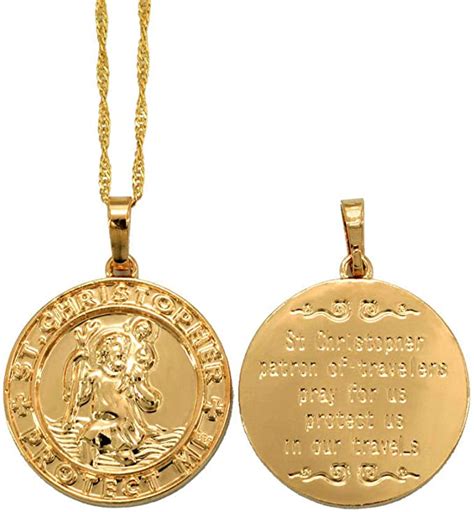 Light Gold Color Silver Color Saint Christophe Pendant Necklaces For
