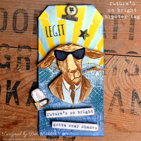 Deb Riddell Designs Futures So Bright Hipster Tag