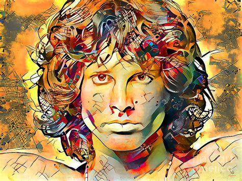 Jim Morrison The Doors Psychedelic 60s In Contemporary Vibrant Colors