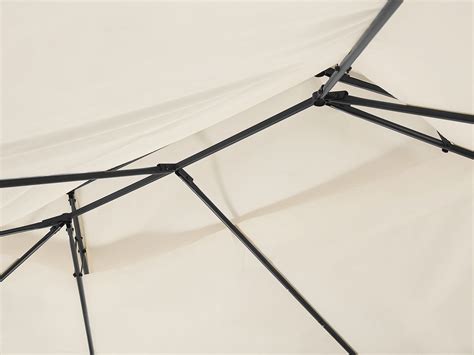 Gazebo In Acciaio E Tessuto Beige 300 X 400 Cm Colos Belianiit