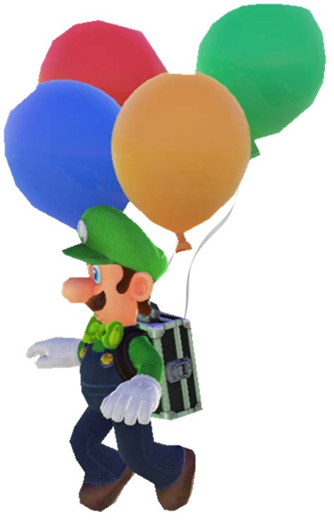 Balloon Luigi Floating Forward By Transparentjiggly64 On Deviantart