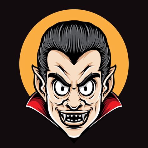 Premium Vector Dracula Head Cartoon Vector Character