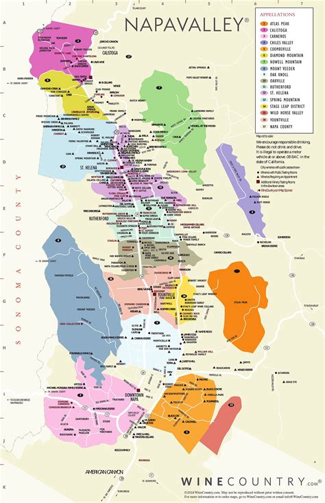Napa Valley Wineries Napa Valley Map Winery Map