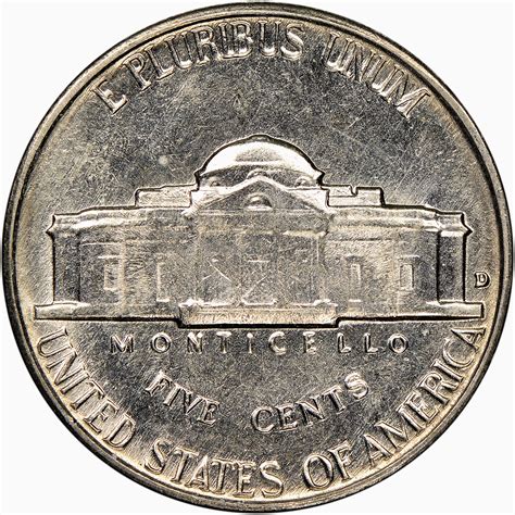1960 D 5c Ms Jefferson Five Cents Ngc