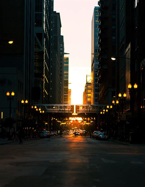 Chicagohenge Sunset By Matthew Butler Cityscape Travel Sunset