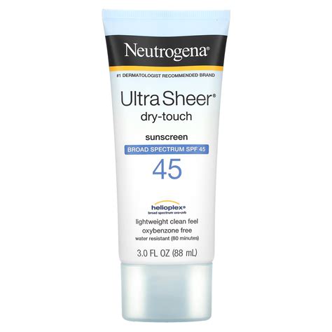 Neutrogena Ultra Sheer Dry Touch Sunscreen Spf 45 3 Fl Oz 88 Ml