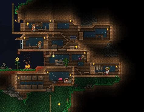 An example of a small, simple base in terraria that covers the basics and is practical without looking utterly terrible. Terraria Starter Base- Thoughts? : Terraria | Terrarium ...