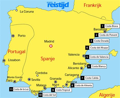 Azoren portugal karte karte der azoren portugal (südeuropa europa). Spanje Kaart Costa | familiesteeman