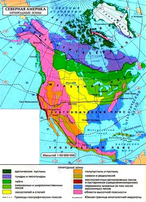 Климат северной америке особенности климатические пояса карта и таблица