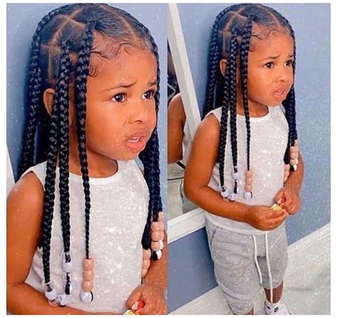 45 Toddler Knotless Braids With Beads For Round Face Trend Hairstyle