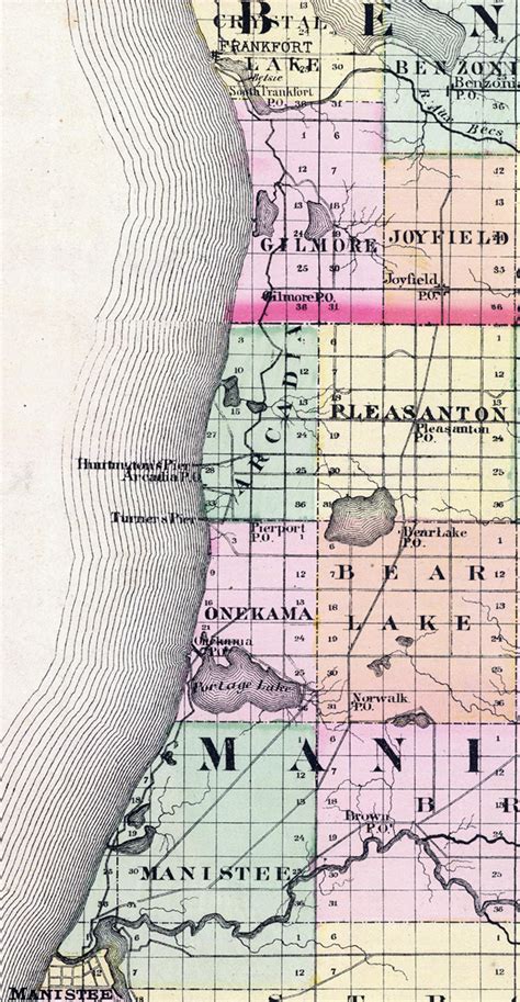 Arcadia Area Shoreline In 1873