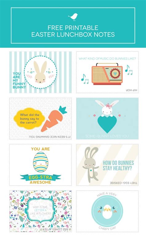 Printable Lunchbox Notes Holiday Series Easter