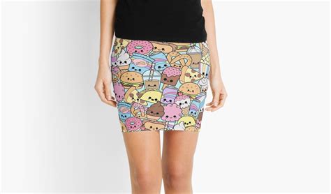 kawaii-junk-food-munchies-mini-skirt-mini-skirts,-cute-sloth,-skirts