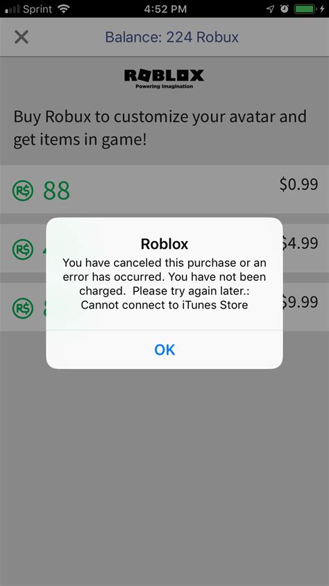 Roblox Cant Buy Robux