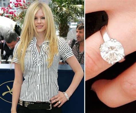 Avril Lavigne Celebrity Engagement Rings Engagement Celebration Avril Lavigne